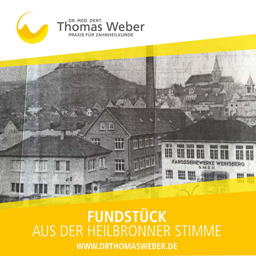 Fundstück aus der Heilbronner Stimme - Zahnarztpraxis Weber Fundstück aus der Heilbronner Stimme - Zahnarztpraxis Weber
