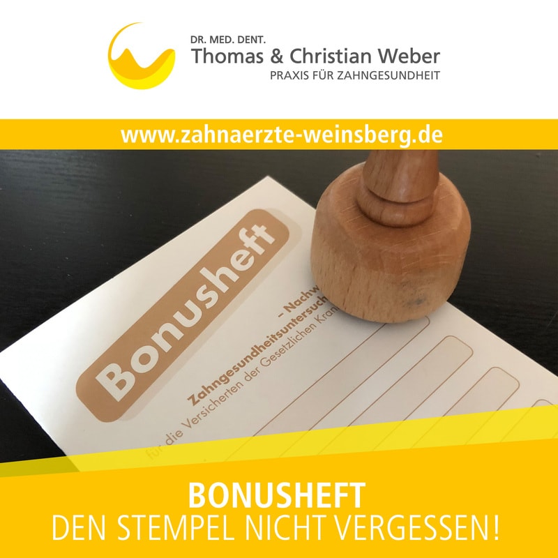 Bonusheft 2019 - Nicht vergessen! Zahnvorsorge.