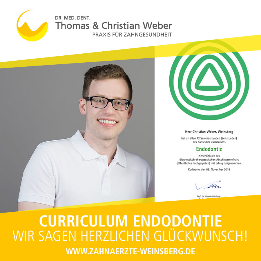 Curriculum Endodontie - Zahnarzt Christian Weber