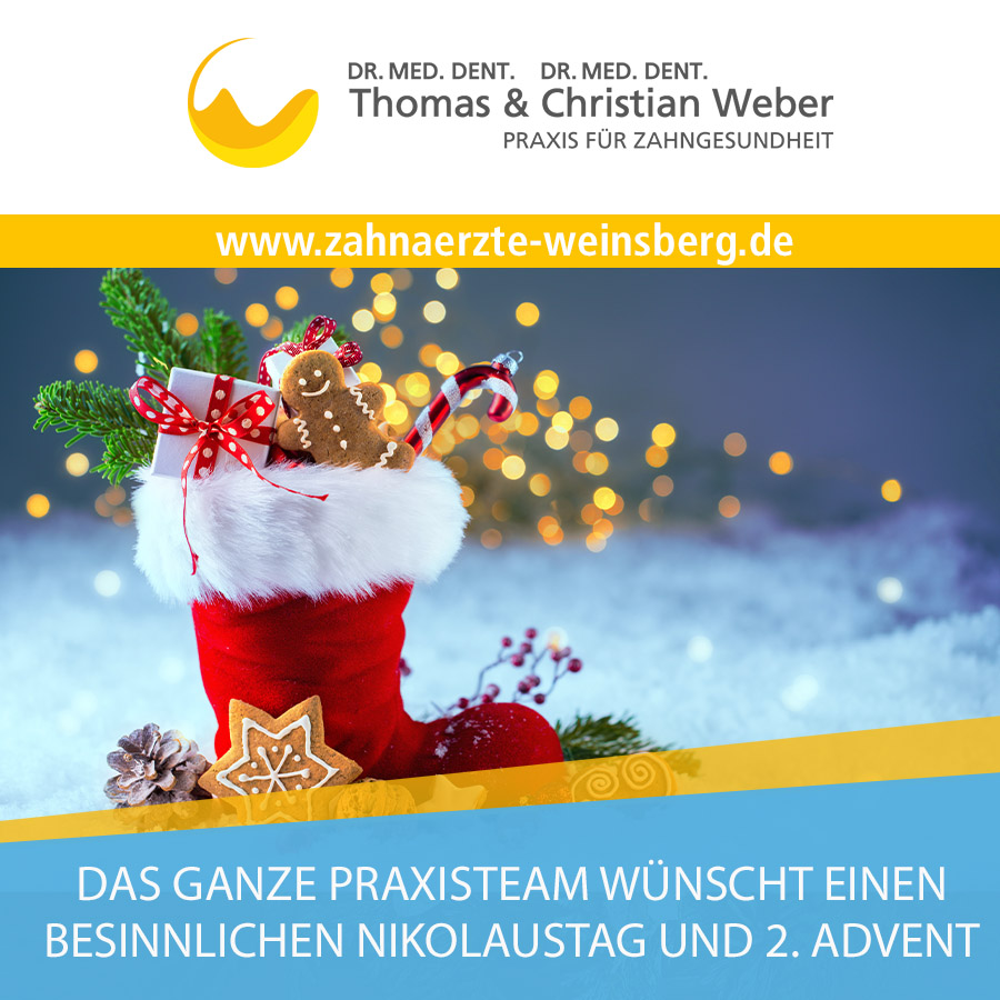 Nikolaustag - 2. Advent. Zahnarztpraxis Weinsberg