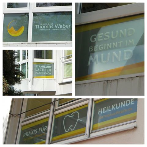 Zahnarztpraxis Weinsberg - neues Fensterdesign Zahnarztpraxis Weinsberg - neues Fensterdesign